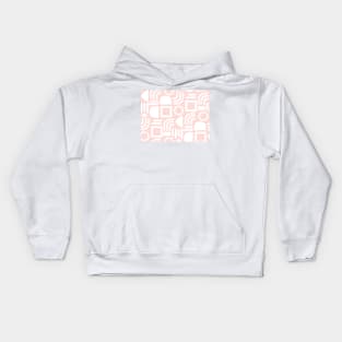 Blush Minimal Solid Geometry Kids Hoodie